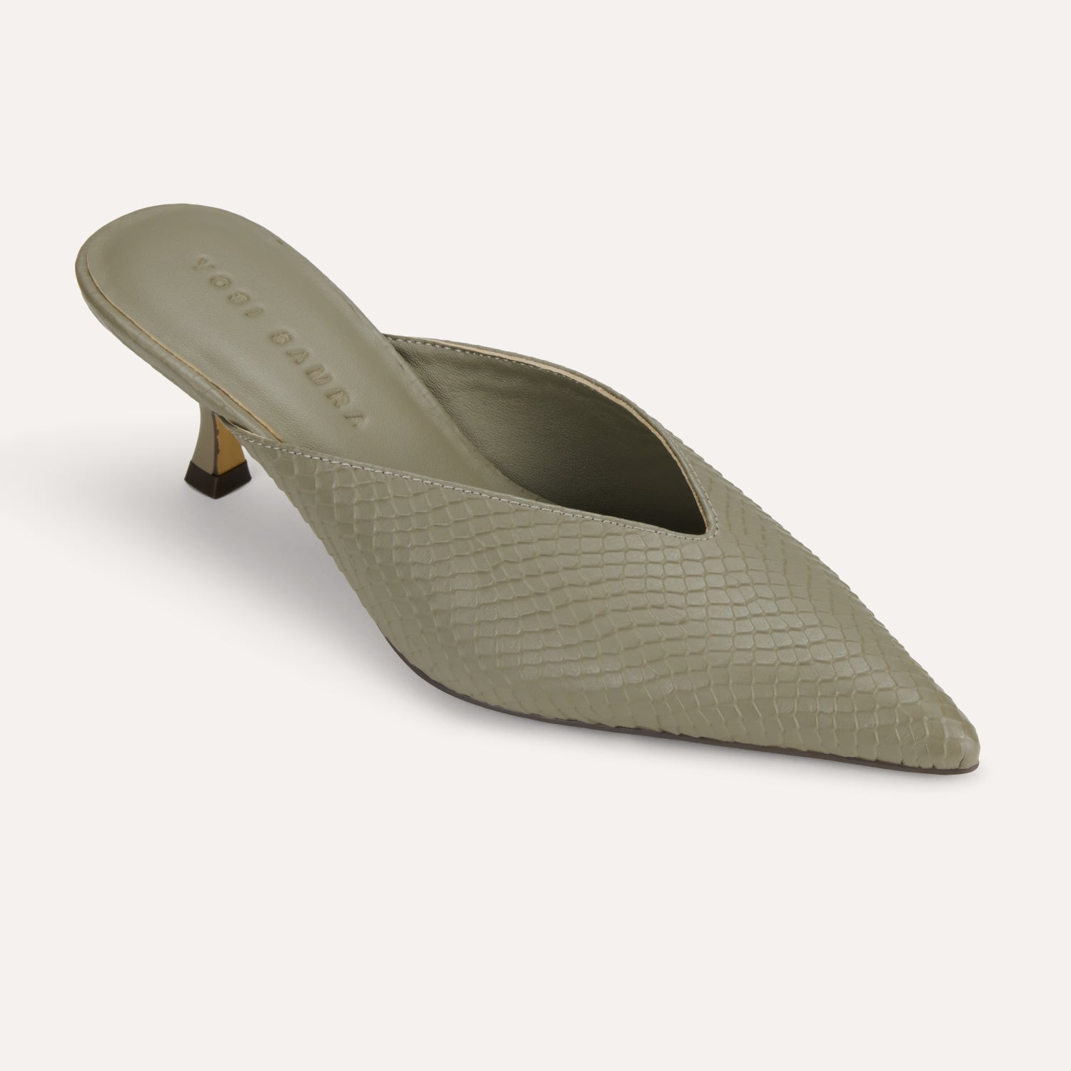 REMI IN TAUPE LEATHER CROC - Yosi Samra  - 