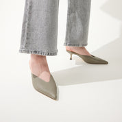 REMI IN TAUPE LEATHER CROC - Yosi Samra  - 