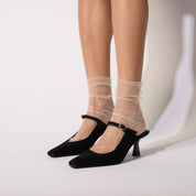 Ryder Heel in Black Suede