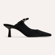 Ryder Heel in Black Suede