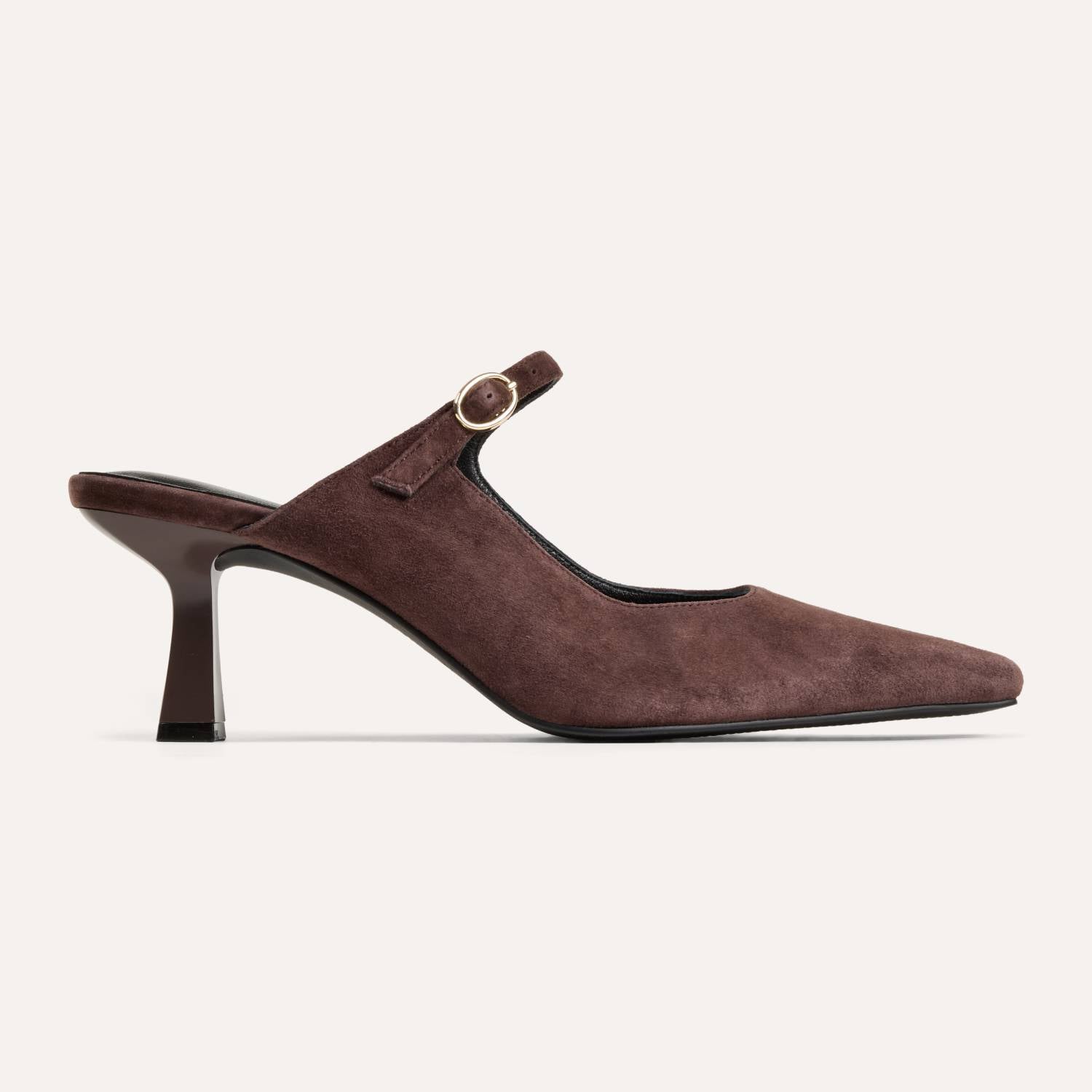 Ryder Heel in Chocolate Suede