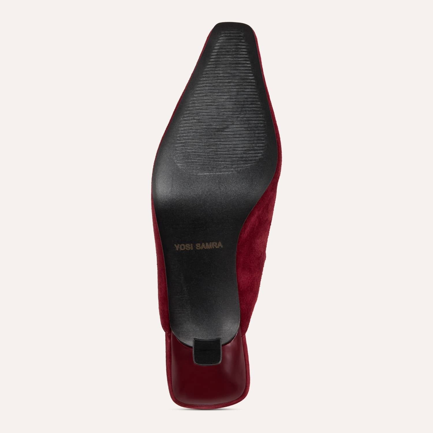 Ryder Heel in Burgundy Suede