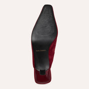 Ryder Heel in Burgundy Suede