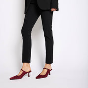 Ryder Heel in Burgundy Suede