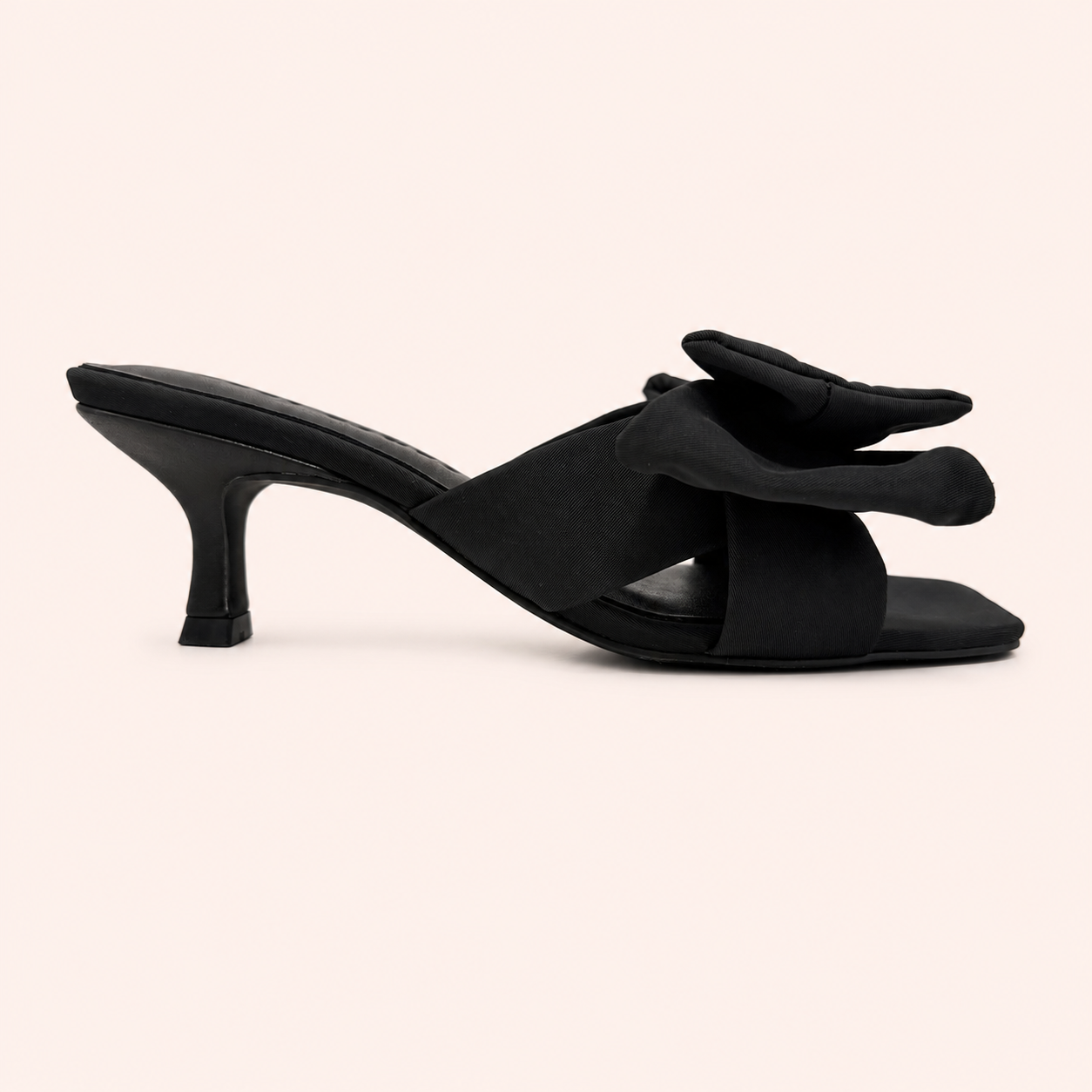 RAVELLO HEEL IN BLACK NYLON