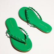 Rivington Stud Flip Flop in Green - Yosi Samra  - Women's Sandals