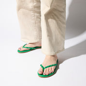 Rivington Stud Flip Flop in Green - Yosi Samra  - Women's Sandals