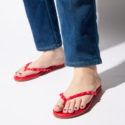 Rivington Stud Flip Flop in Red