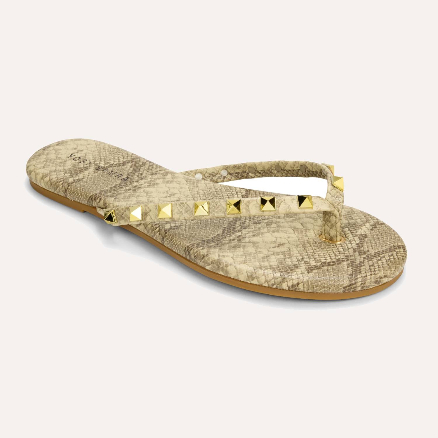 Rivington Stud Flip Flop in Snake Print