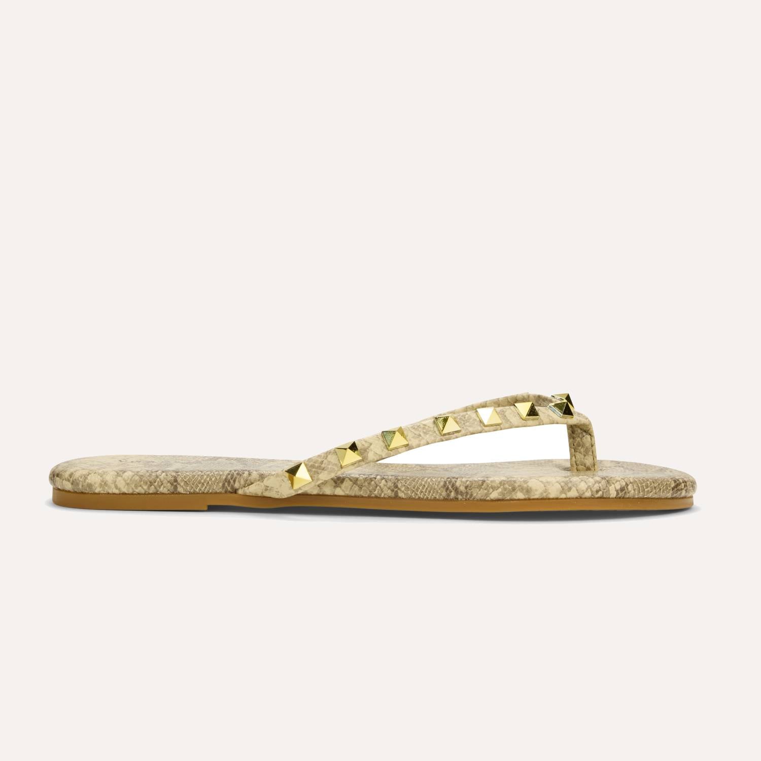 Rivington Stud Flip Flop in Snake Print