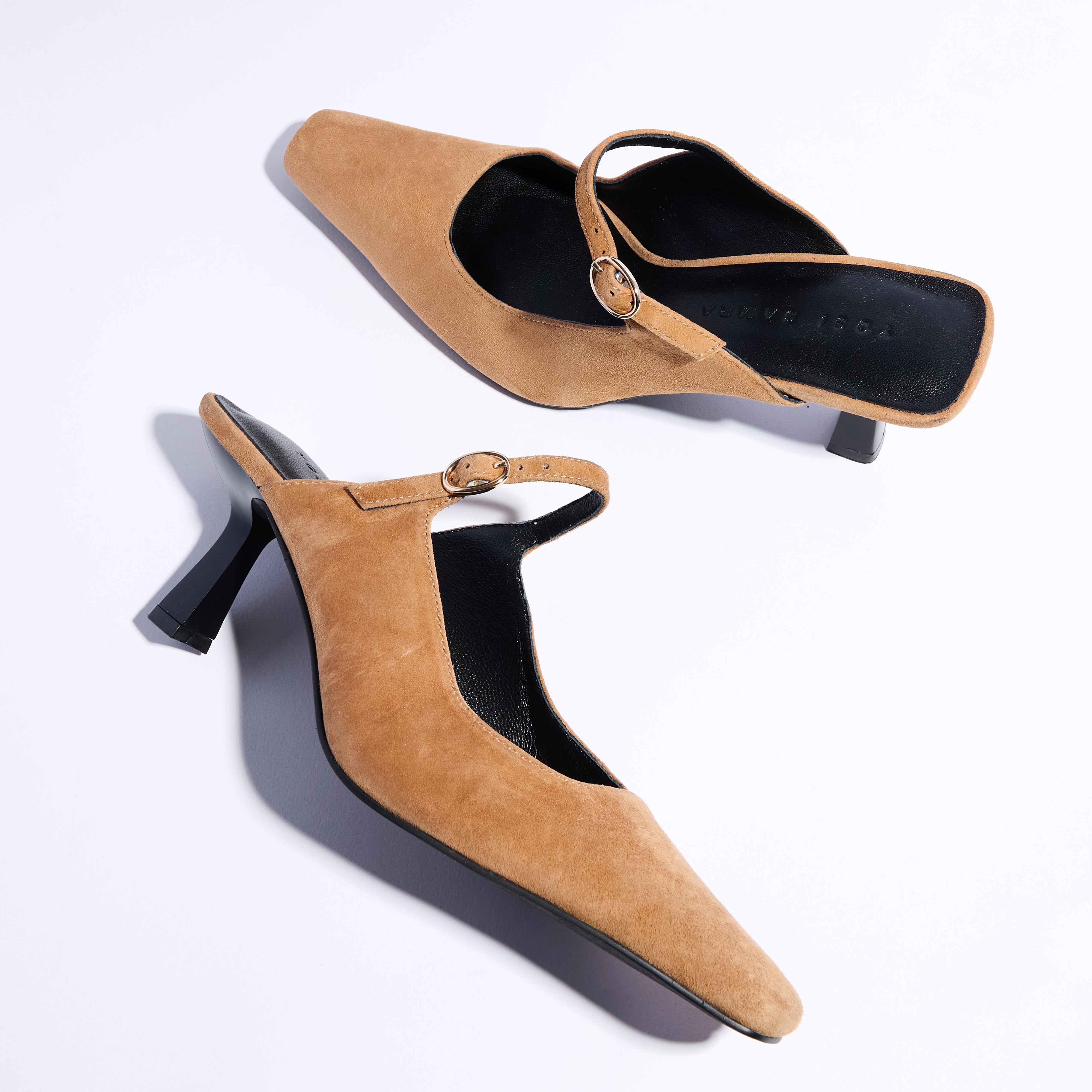 Ryder Heel in Camel Suede