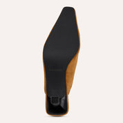 Ryder Heel in Camel Suede