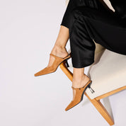 Ryder Heel in Camel Suede