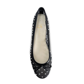 Sadie Ballet Flat in Black Crystal Mesh