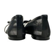 Yosi Samra Savannah Flat in Black Mesh Women's Shoe