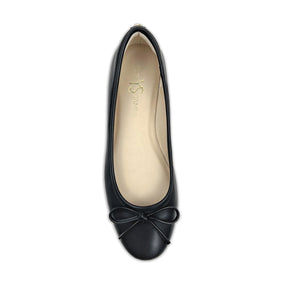 Sadie Ballet Flat in Black Nappa Leather