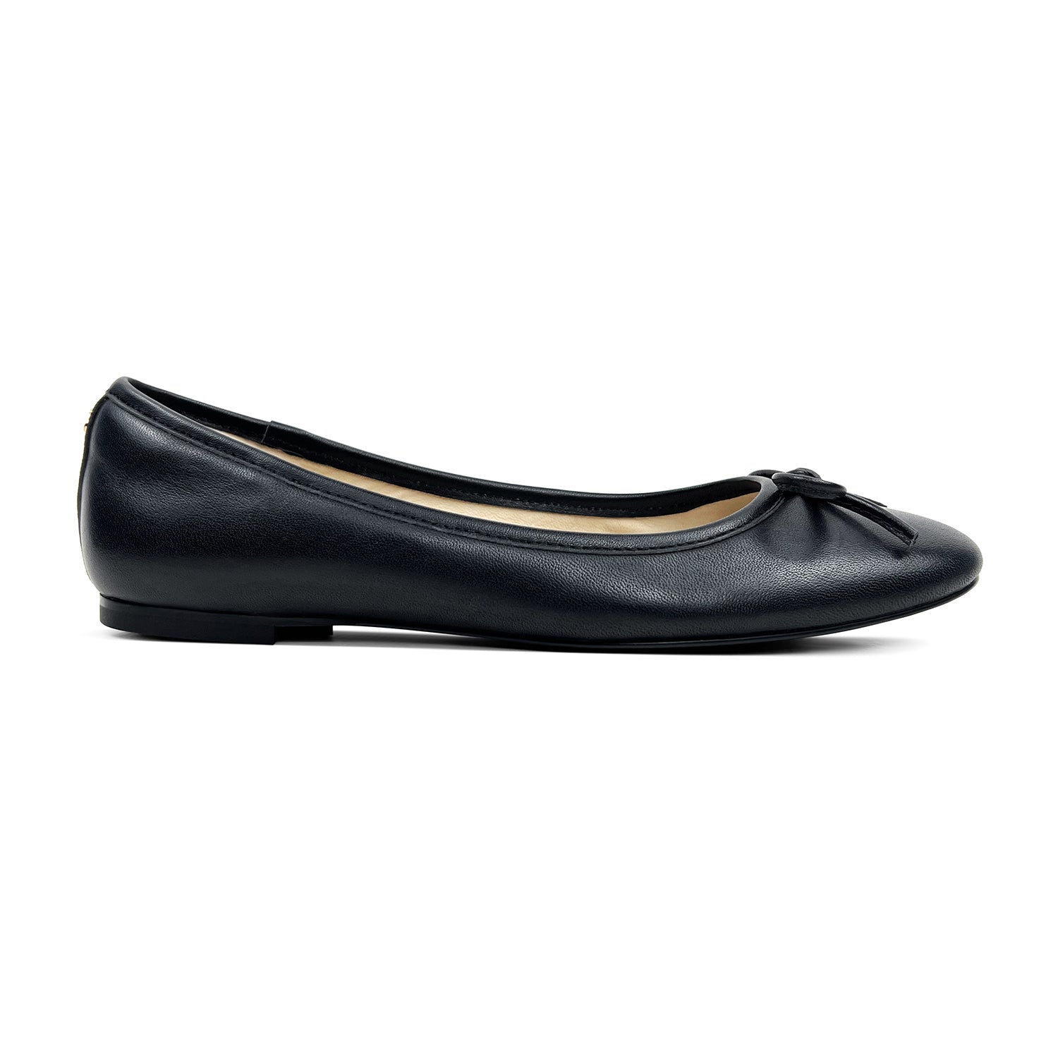 Sadie Ballet Flat in Black Nappa Leather