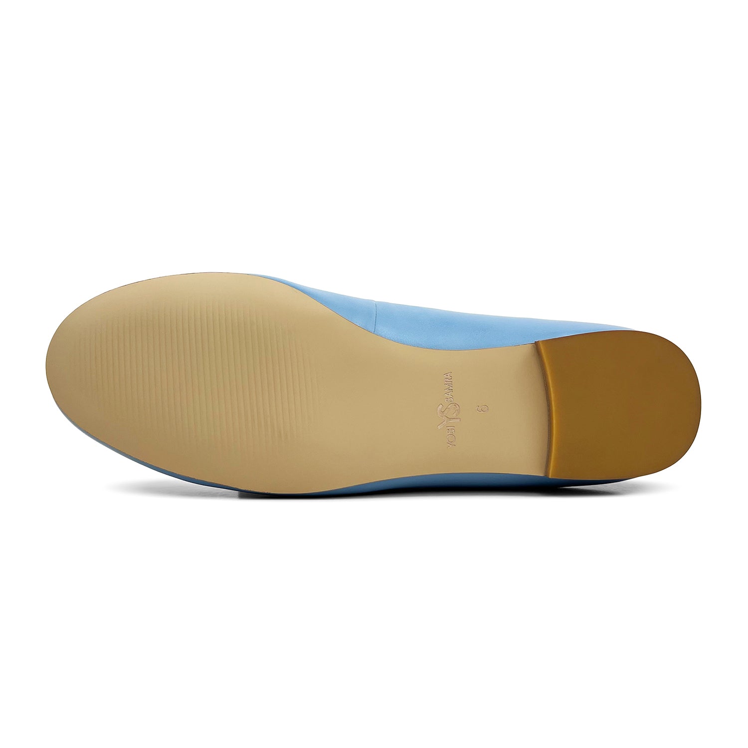 Sadie Ballet Flat in Aqua Nappa Leather
