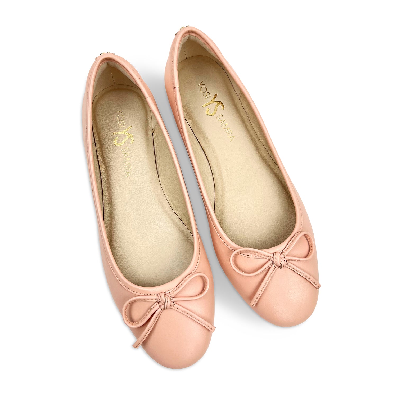 Sadie Ballet Flat in Blush Nappa Leather