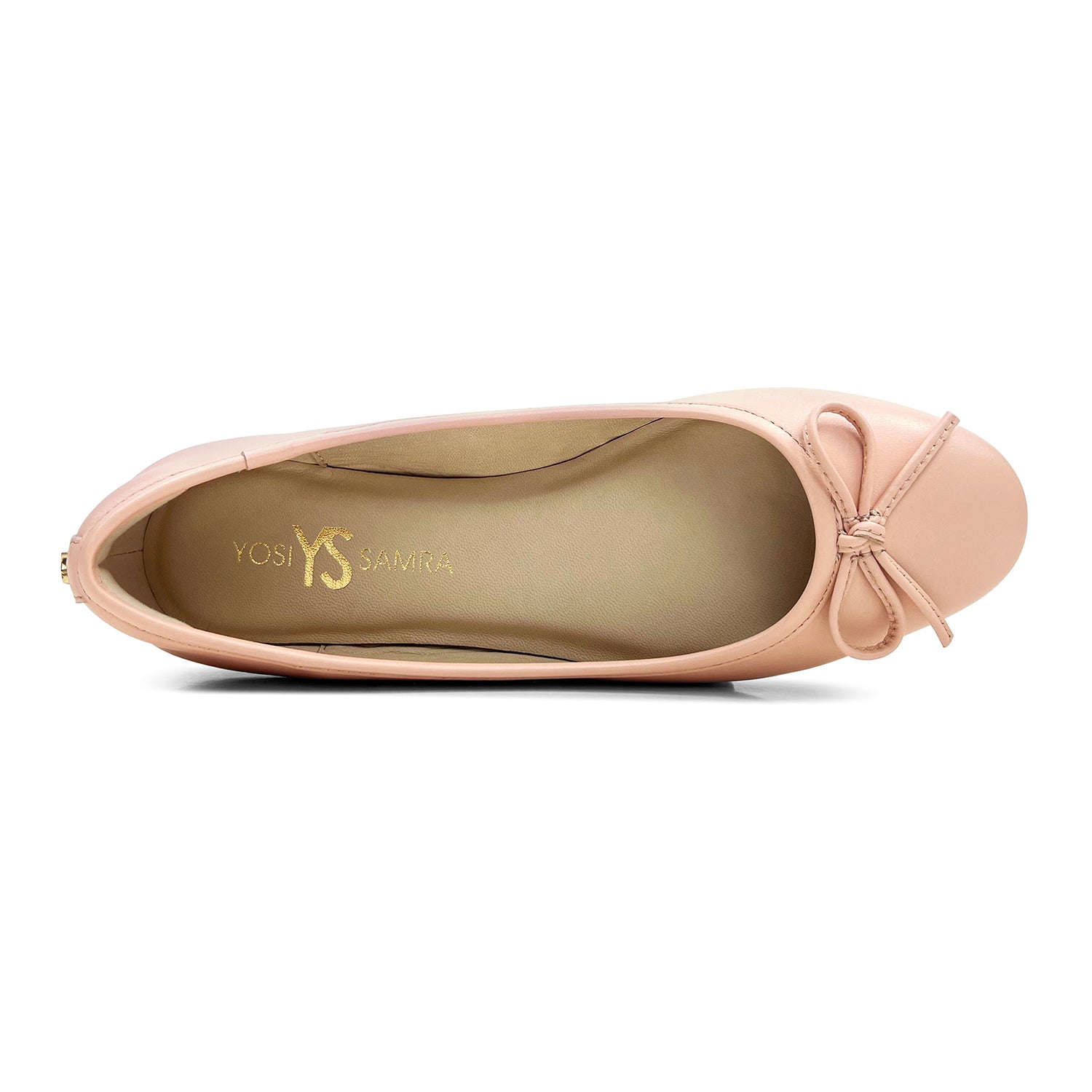 Sadie Ballet Flat in Blush Nappa Leather