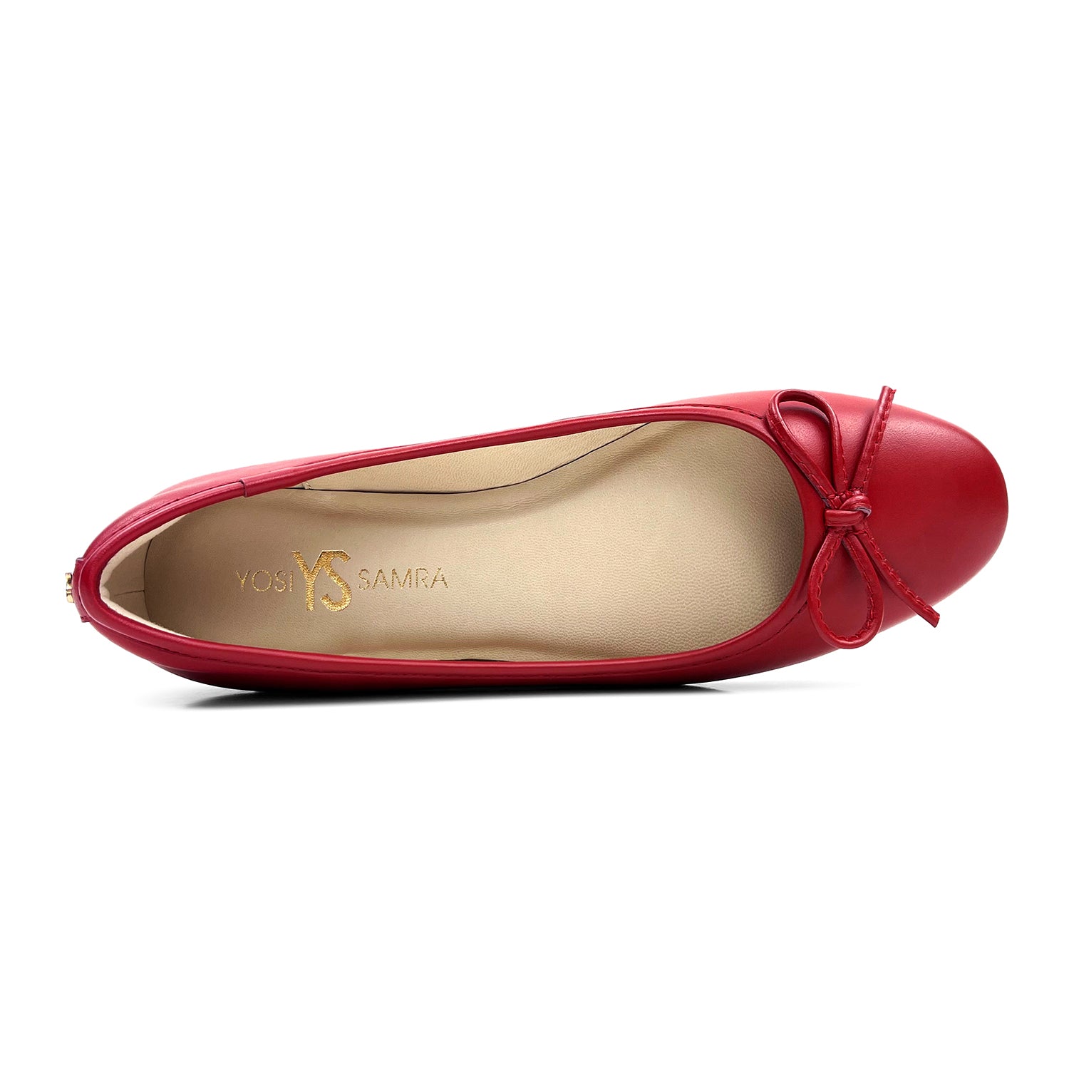 Sadie Ballet Flat in Red Nappa Leather