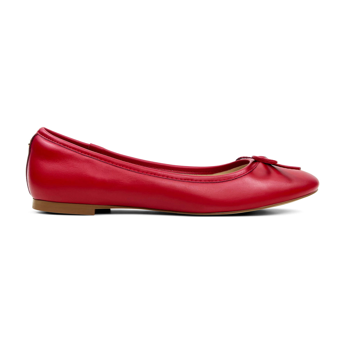 Sadie Ballet Flat in Red Nappa Leather