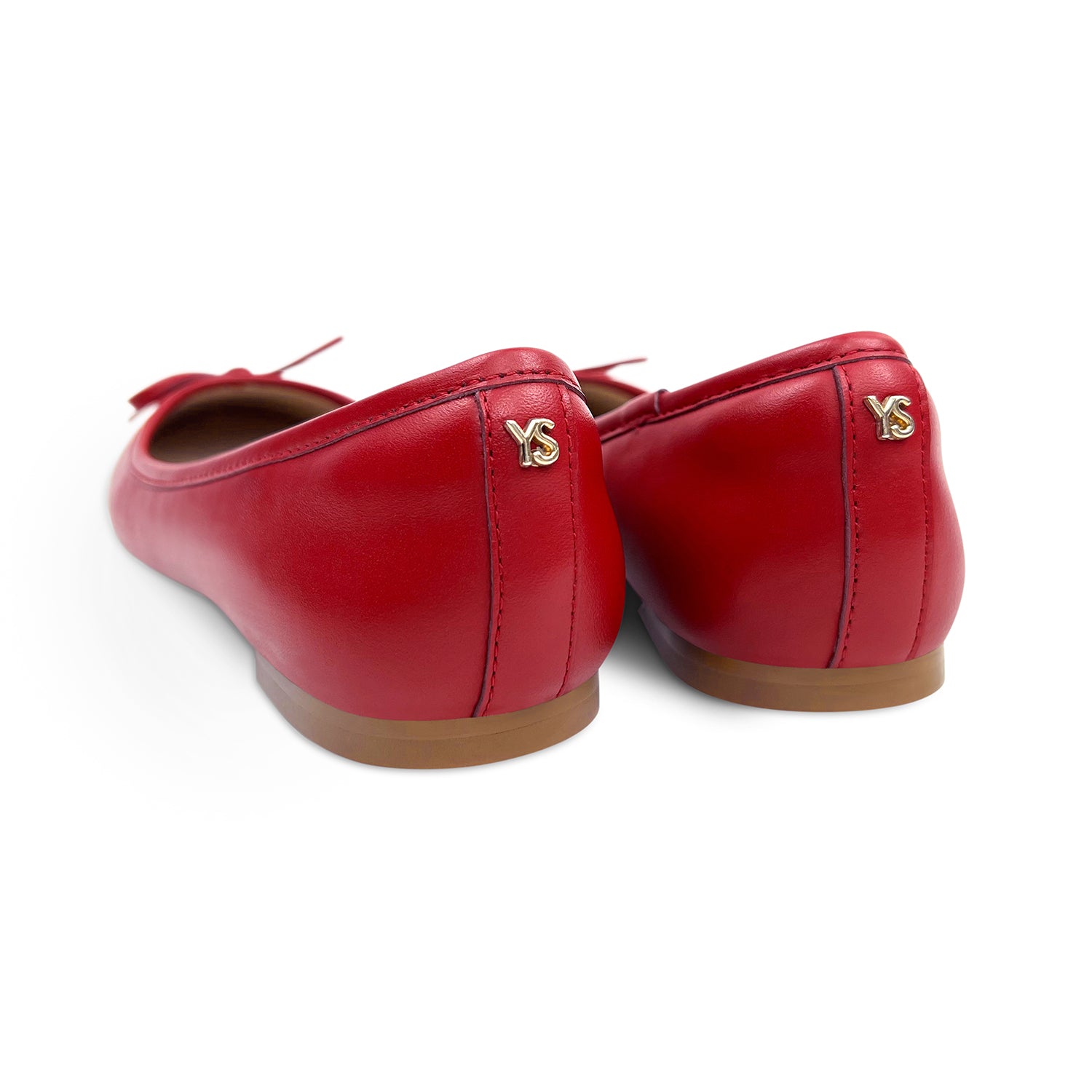 Sadie Ballet Flat in Red Nappa Leather