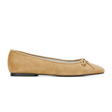 Sage Ballet Flat in Camel Suede