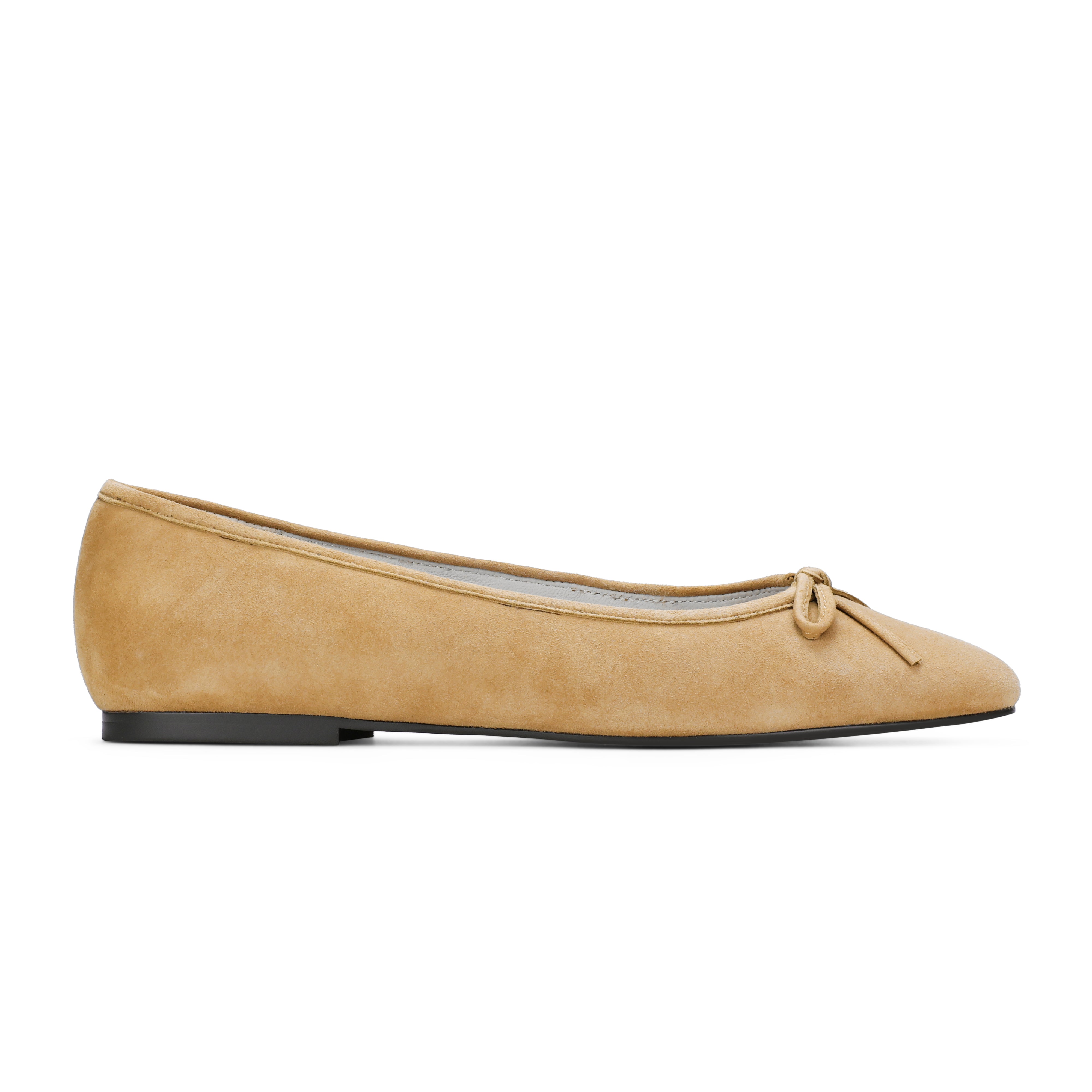 Sage Ballet Flat in Camel Suede
