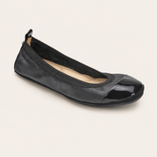 Samantha Foldable Ballet Flat in Black Leather - Yosi Samra  - Women's Flats
