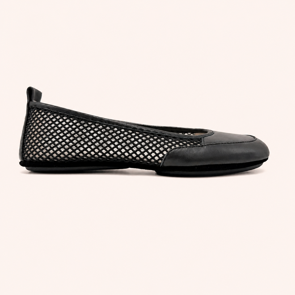 SAMARA FOLDABLE BALLET FLAT IN BLACK CROCHET
