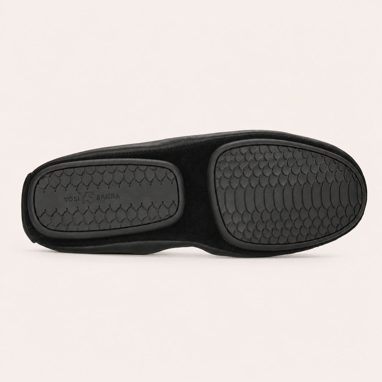 Samara Foldable Ballet Flat in Black Leather - Yosi Samra  - Women's Flats