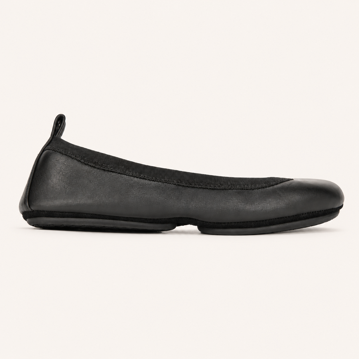 Samara Foldable Ballet Flat in Black Leather - Yosi Samra  - Women's Flats