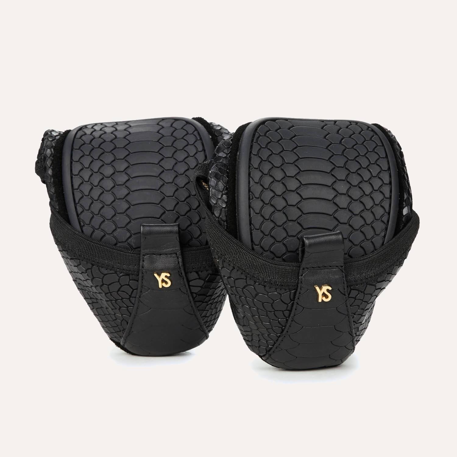 Samara Foldable Ballet Flat in Black Python - Yosi Samra  - Women's Flats