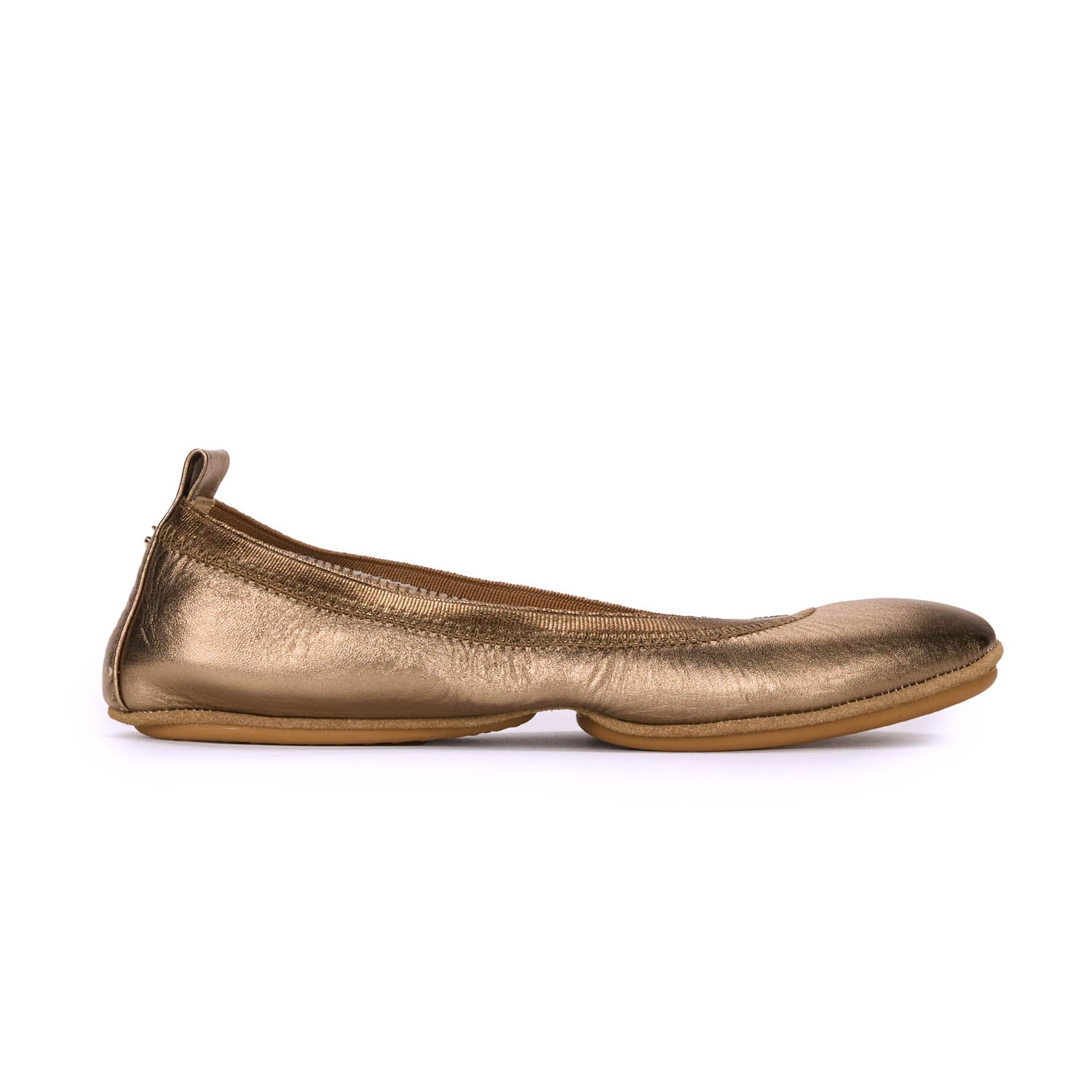 Samara Foldable Ballet Flat in Bronze Leather - Yosi Samra  - Women's Flats
