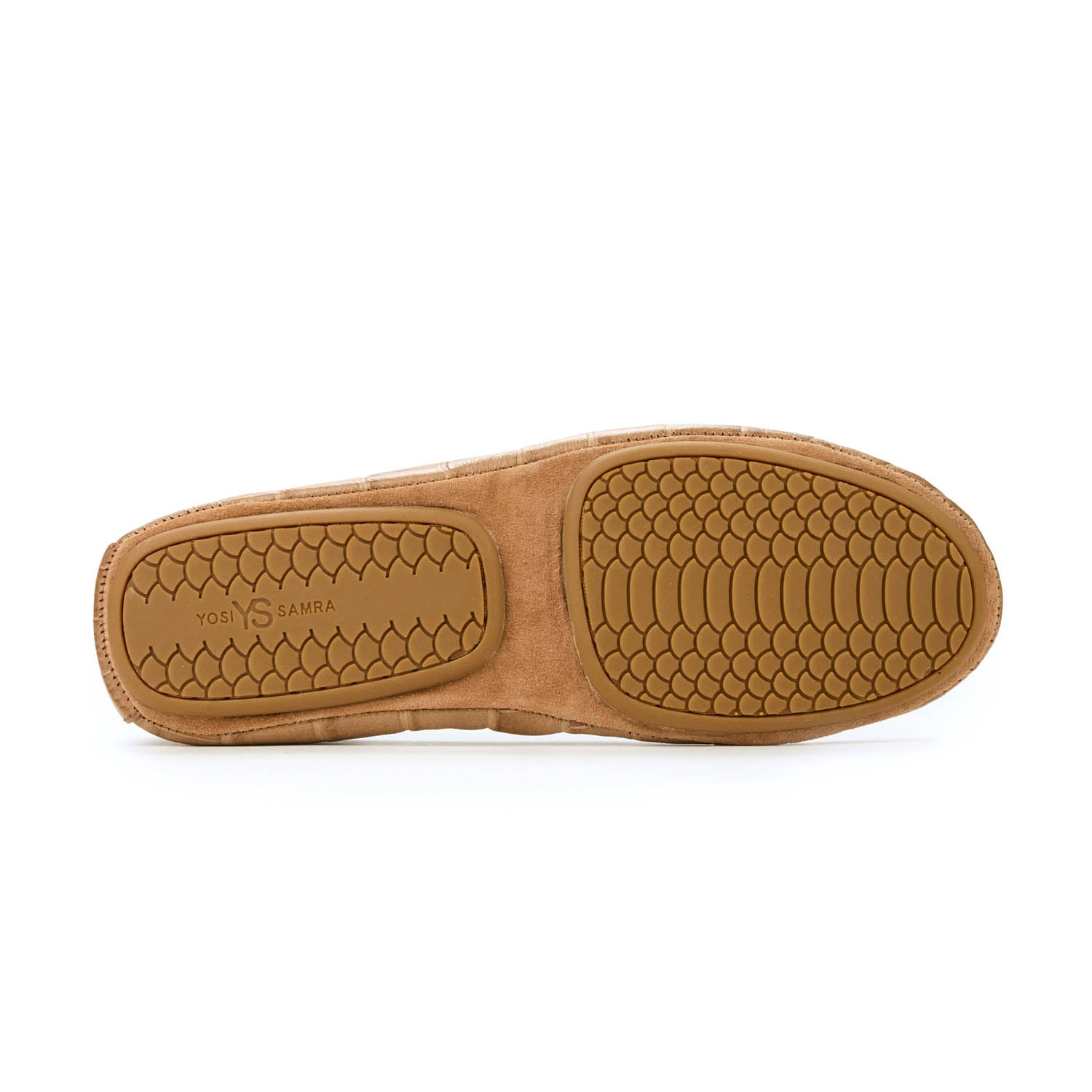 Samara Foldable Ballet Flat in Brown Croc Leather - Yosi Samra  - Women's Flats