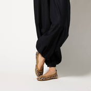 Samara Foldable Ballet Flat in Chocolate Snake