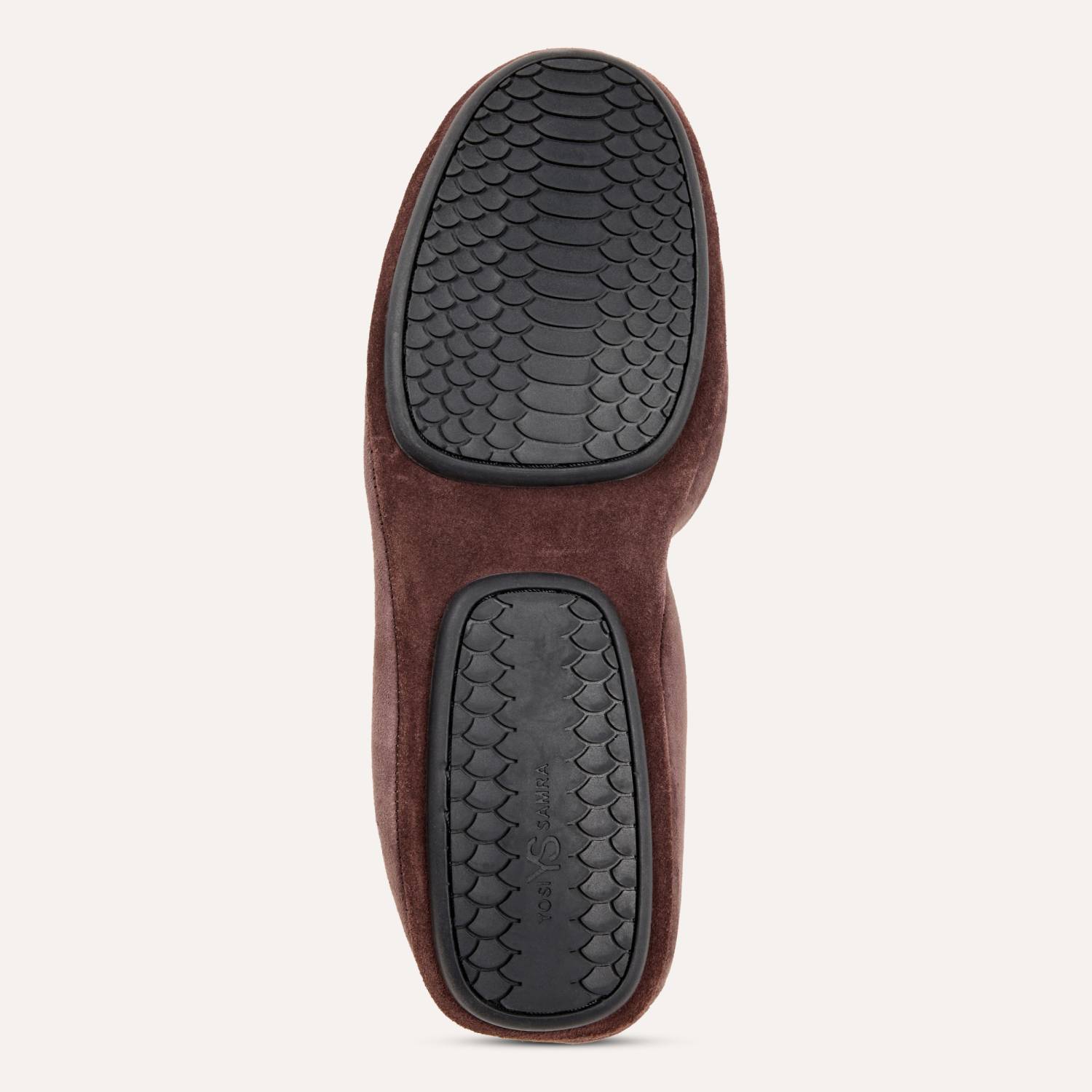 Samara Foldable Ballet Flat in Chocolate Suede
