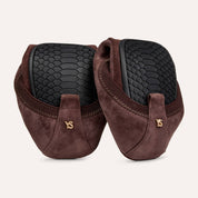 Samara Foldable Ballet Flat in Chocolate Suede