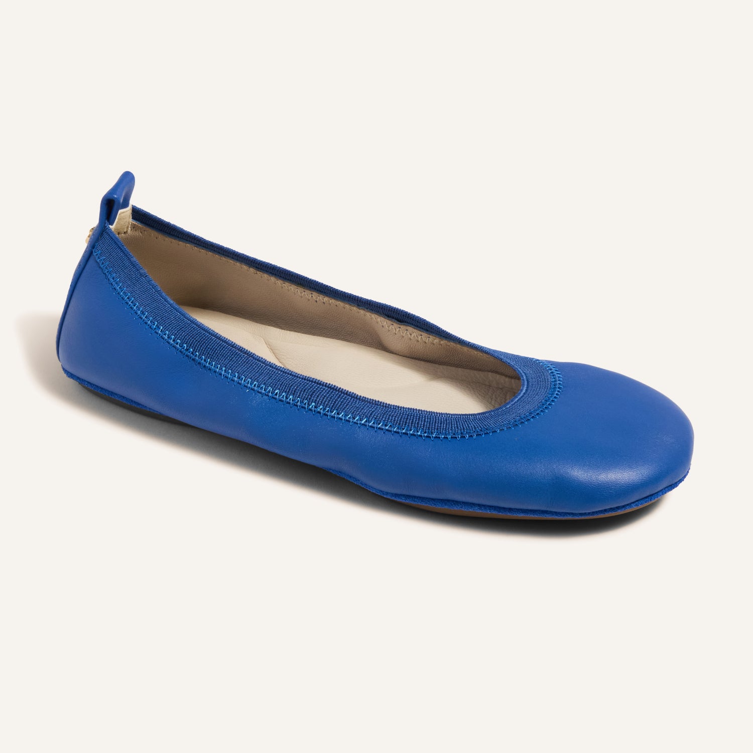 Samara Foldable Ballet Flat in Lapis Blue Leather - Yosi Samra  - Women's Flats