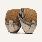 Samara Foldable Ballet Flat in Pewter Leather - Yosi Samra  - Women's Flats