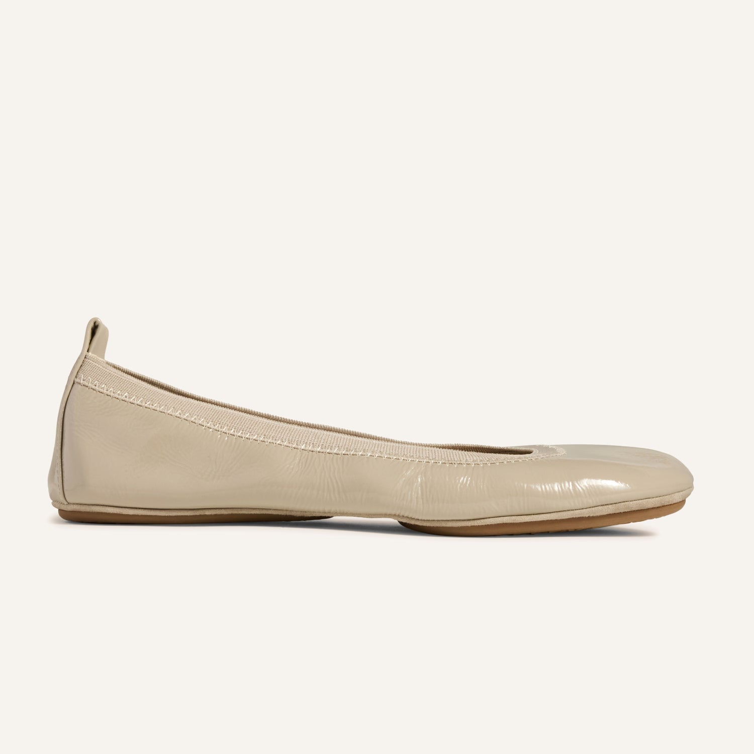 Samara Foldable Ballet Flat in Simply Taupe Patent - Yosi Samra  - Women's Flats