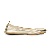 Samara Foldable Ballet Flat in Gold Leather - Yosi Samra  - Women's Flats
