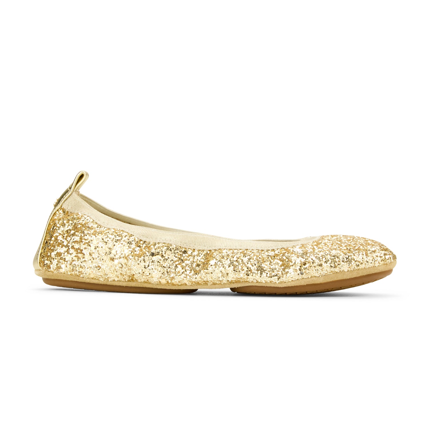 Samara Foldable Ballet Flat in Gold Glitter - Yosi Samra  - Women's Flats