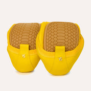Samara Foldable Ballet Flat in Mustard Yellow Leather
