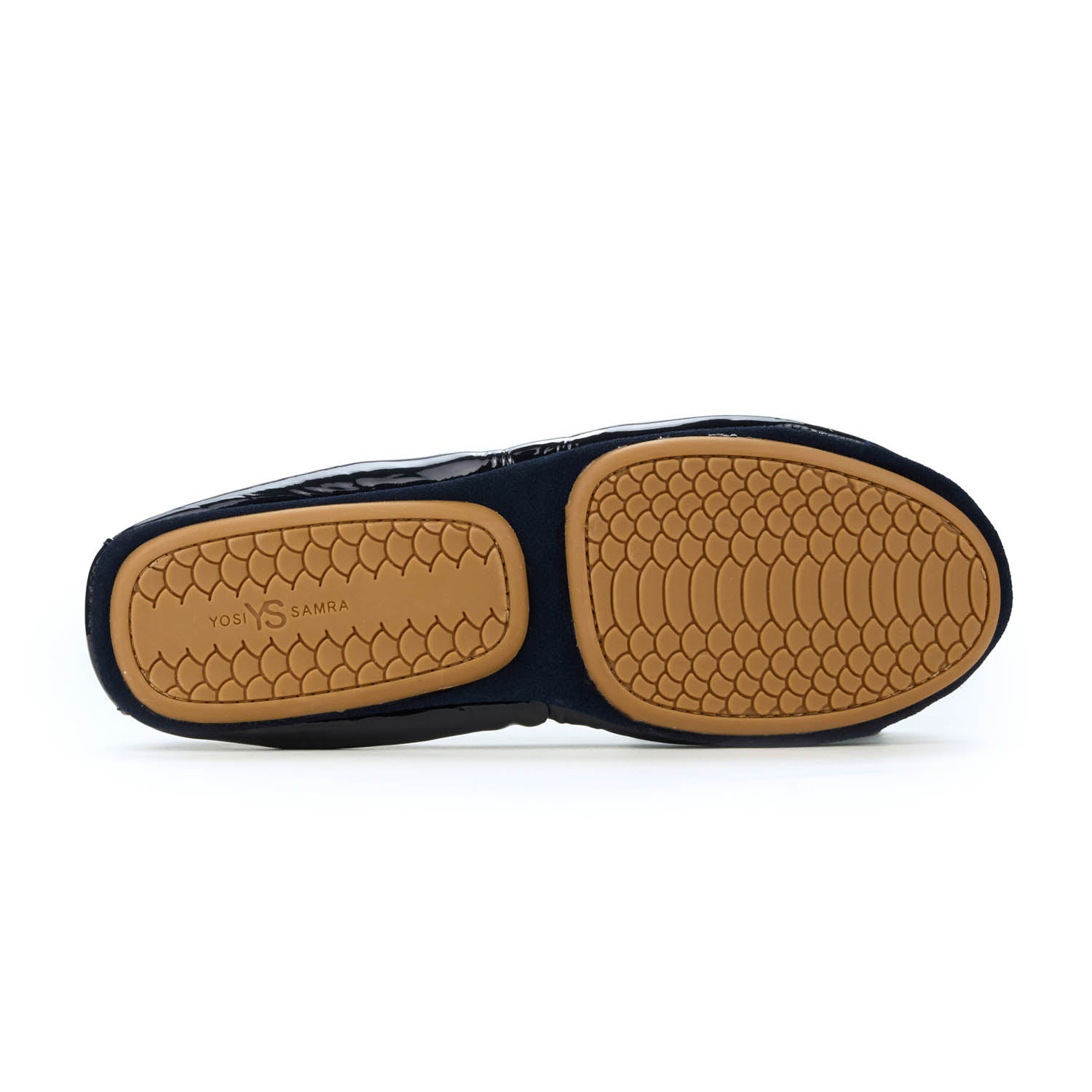 Samara Foldable Ballet Flat in Deep Navy Patent - Yosi Samra  - Women's Flats