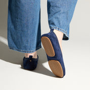 Samara Foldable Ballet Flat in Navy Suede - Yosi Samra  - Women's Flats