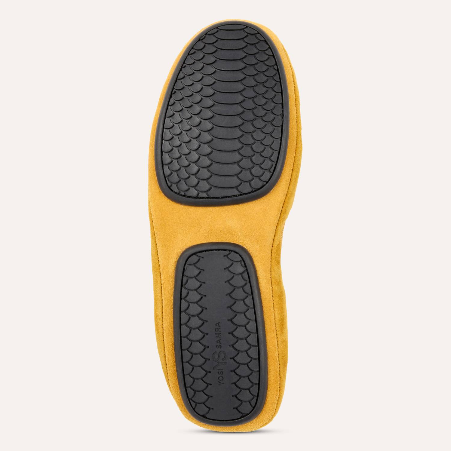 Samara Foldable Ballet Flat in Ochre Suede