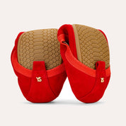 Samara Foldable Ballet Flat in Red Suede