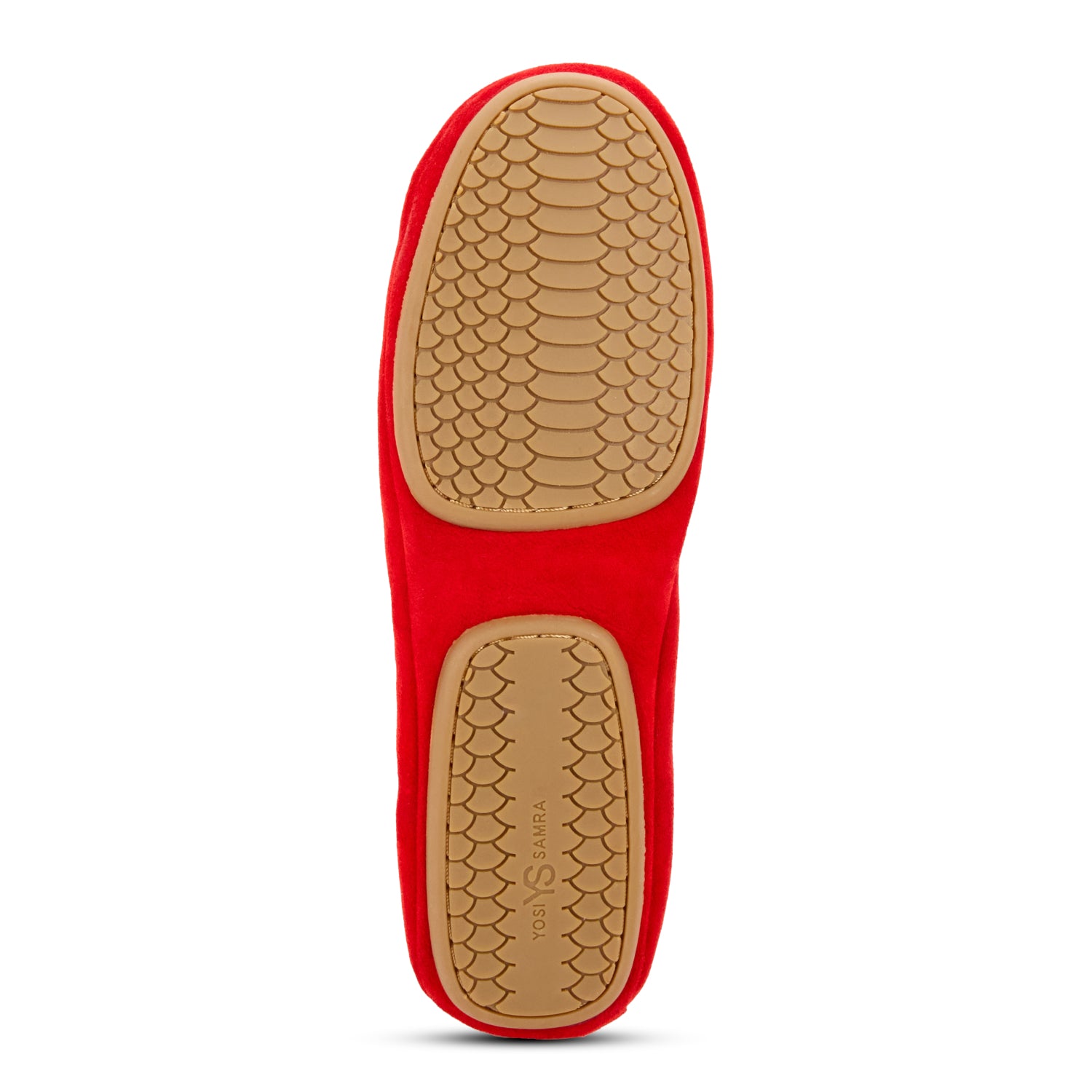 Samara Foldable Ballet Flat in Red Suede
